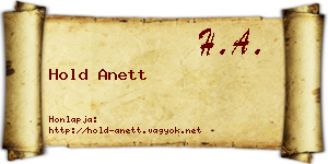 Hold Anett névjegykártya